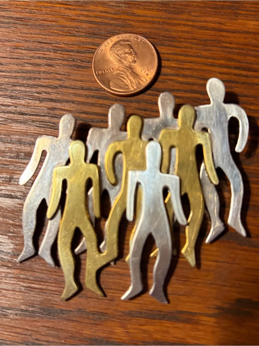 Mexican Modernist Two Tone People Brooch .925